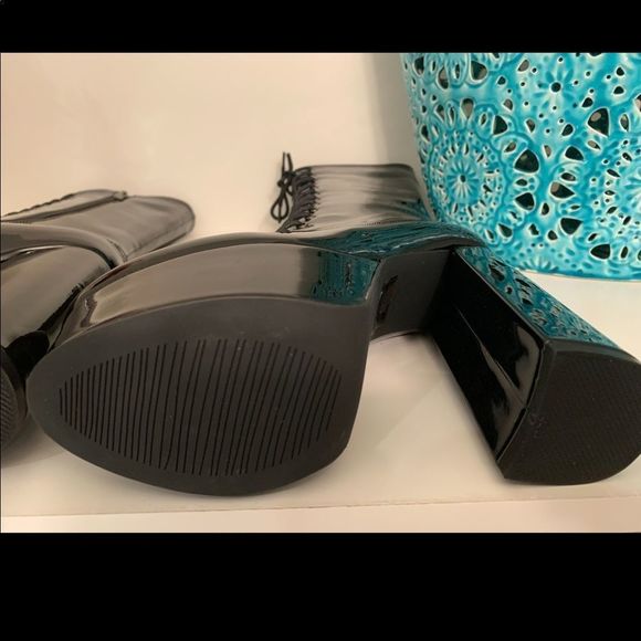 Black Platform Lace-Up Boots brand new never worn unfortunately too small for me - Picture 14 of 16